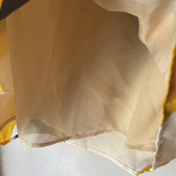 Mango mini dress in yellow black tan & cream in size Small. - Picture 7 of 7